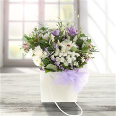 White &amp; Lilac Gift Bag